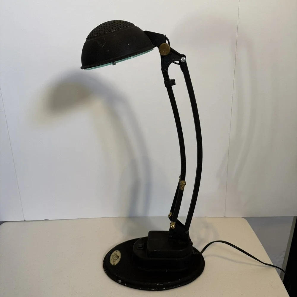 Dynasty Classics Articulated Neck Black Office Desk Lamp Adjustable Tested Works
